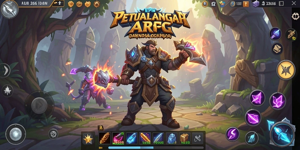 Gameplay arpg epik yang penuh dengan aksi dan petualangan.