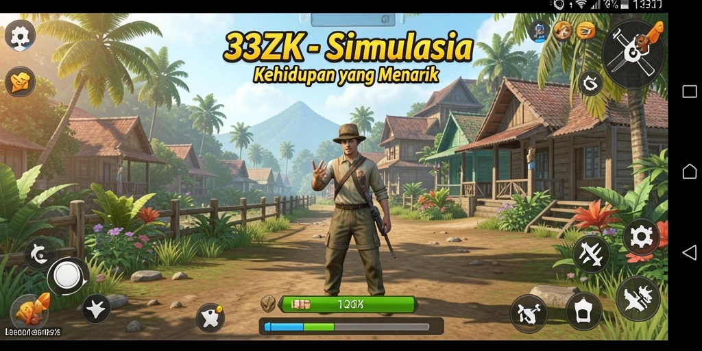 Tampilan gameplay menarik dari 33ZK yang menampilkan dunia simulasi.