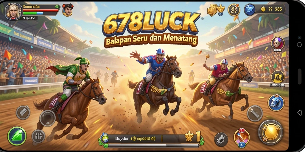 Gameplay seru di 678LUCK dengan mobil balap dan trek yang menantang.