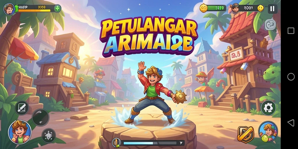 Screenshot utama HARAPJP menampilkan gameplay yang seru dan penuh aksi.