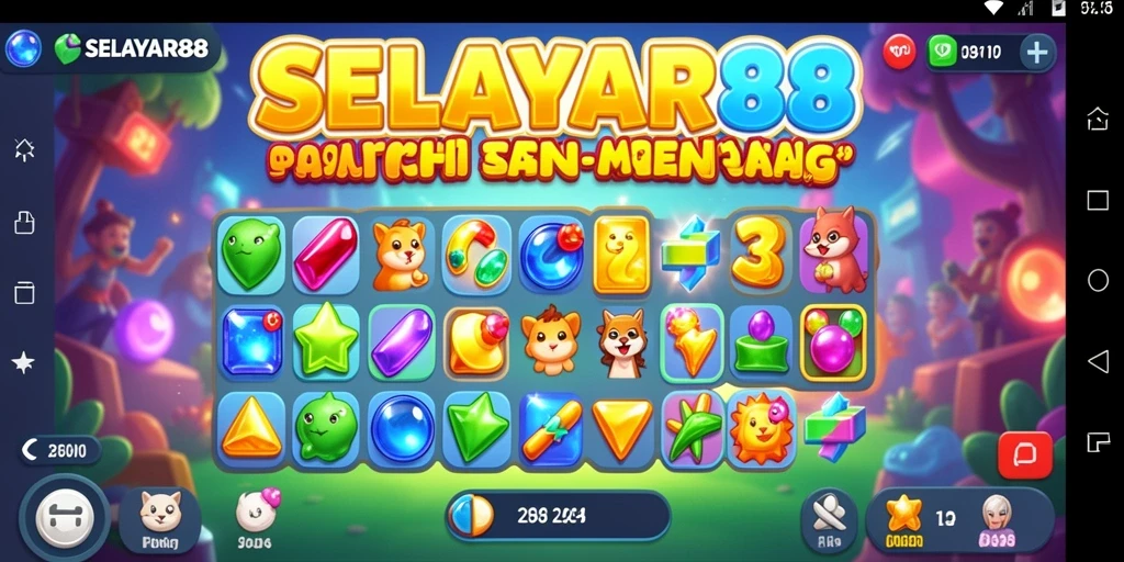 Tampilan gameplay menantang dalam permainan Match-3.
