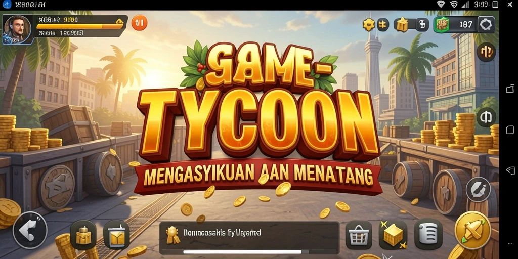 Tangkapan layar dari gameplay X88 dengan elemen bisnis Tycoon yang menarik.